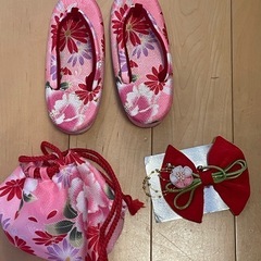 試着後購入決定可能　七五三　3歳！着物被布！お草履と足袋以外新品の画像