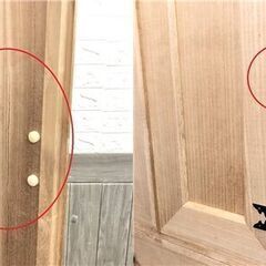 ss6770　 洋服箪笥 2段重ね 桐たんす 吊り下げ 引き出し2杯 桐箪笥 桐タンス 桐製 衣装たんす 洋服収納 ワードローブ クローゼット レトロ 無塗装 ロング丈 洋服箪笥 中古の画像