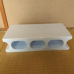 【受付停止中】発泡スチロールブロック 幅広4個＋幅狭3個セット ライトブルー 軽量ディスプレイブロックの画像