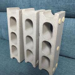 【受付停止中】発泡スチロールブロック 幅広4個＋幅狭3個セット ライトブルー 軽量ディスプレイブロックの画像