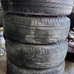 ハイエース200系　17インチアルミホイール　グットイヤーナスカータイヤ　215/60R17 ホワイトレターの画像