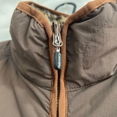 【お値下げしました!!】クリフメイヤー 柄ボア ひっくりキルト ジャケット  リバーシブル 茶 XL 中古美品の画像