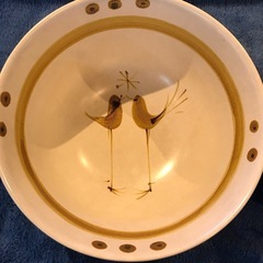 【引き取り限定】中古品　深皿　3枚セット　たち吉　鳥モチーフの画像