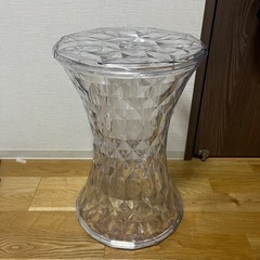 【譲ります】デザイナーズスツールクリアほぼ新品の画像