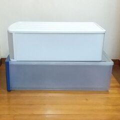 収納ボックス クリアーボックス 引出し 2個まとめての画像
