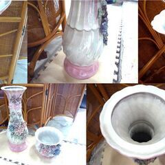 花台 フラワーベース　高さ 約87.5cm オブジェ 中古 ピンク系 札幌市東区 新道東店の画像