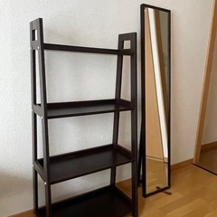【引取に来てくれる方限定】ダークブラウン家具3点セット+チェアの画像