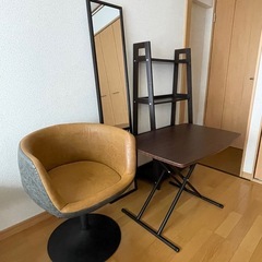 【引取に来てくれる方限定】ダークブラウン家具3点セット+チェアの画像