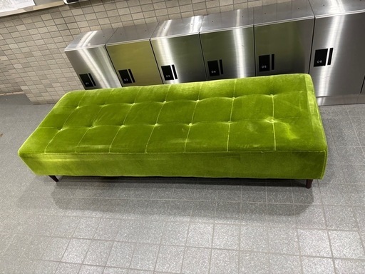 【極美品】ベンチソファ　パステルグリーン