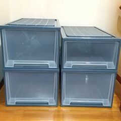天馬株式会社 収納ボックス クリアーボックス 引出し 4個まとめて