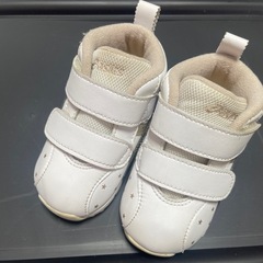ASICS ベビーシューズ ホワイト 星柄 スクスク