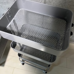 アイリスプラザ キッチンワゴン ツールワゴン 3段 キャスター付 グレー T- KW-L002の画像