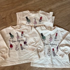 trois lapins 長袖カットソー 3枚せセット 姉妹コーデ