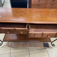 コンソールテーブル 収納付きテーブル 猫脚の画像