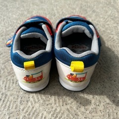 【値下げ】アンパンマン　キッズスニーカー　14.0cm ブルー　青　 かわいい　靴　子ども靴　シューズ　ネイビーの画像