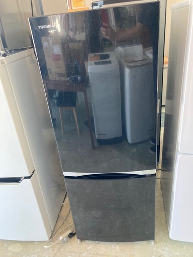東芝 2ドア冷蔵庫 BSシリーズ ピュアブラック [153L /2ドア /右開きタイプ] GR-M15BS-K   リサイクルショップ宮崎屋 住吉店 24.9.26F