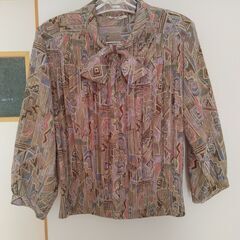 里麻　7分袖ブラウス　11号