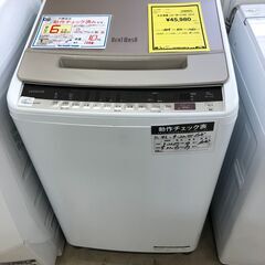 日立 HITACHI 全自動洗濯機 BW-V100E 2019年製 ビートウォッシュ 洗濯機 洗濯容量10kg ファミリータイプ 大容量 大流量ナイアガラビート洗浄 洗濯槽自動おそうじ クリーニング済 堺市 石津【ジャングルジャングル石津店】