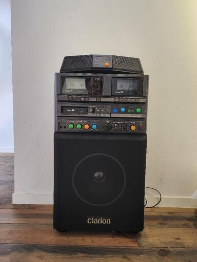 【10/19限定割引あり】昭和レトロ！clarion ダブルカセット