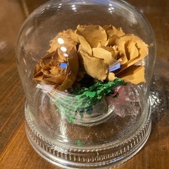 ガラス　ブリザードフラワー　ドライフラワーの画像