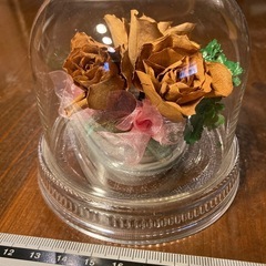 ガラス　ブリザードフラワー　ドライフラワーの画像