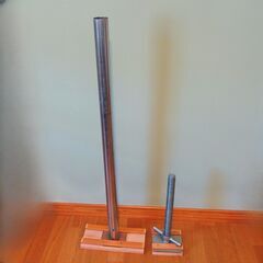 ①単管パイプ１ｍ ②固定ベース ③ジャッキベース の３点セット ...