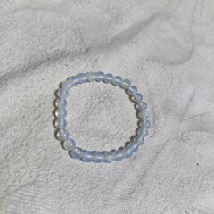 j→→→m23-2―オパールブレスレット　オパール(蛋白石)6ミリ珠を使用 非宝石品質オパール　069の画像