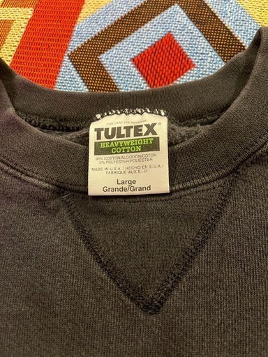 TULTEX 90s black フェード スウェット
