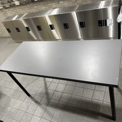 【美品】ダイニングテーブル　シルバー　グレー　モノトーン