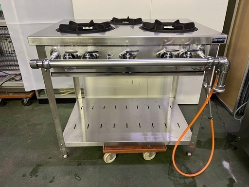 マルゼン3口ガステーブル 都市ガス 2021年