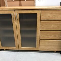 レンジボード ニトリ 木目調 ナチュラル W(幅)119.5×D(奥行き)40.1×H(高さ)84.7cm ※クリーニング済み