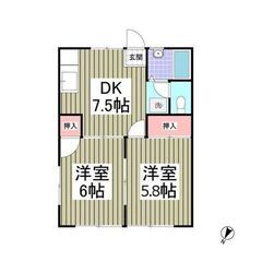 💙フリーレント1ヶ月！敷礼０！《2DK》中郡♦敷地内駐車場空き有...