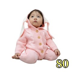 新品【80】ベビー服 ロンパース 新生児 女の子 男の子 長袖 ...