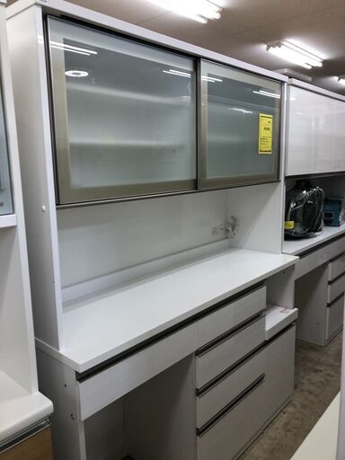 NITORI/ニトリ】キッチンボード 食器棚 カップボード ホワイト木目 家具