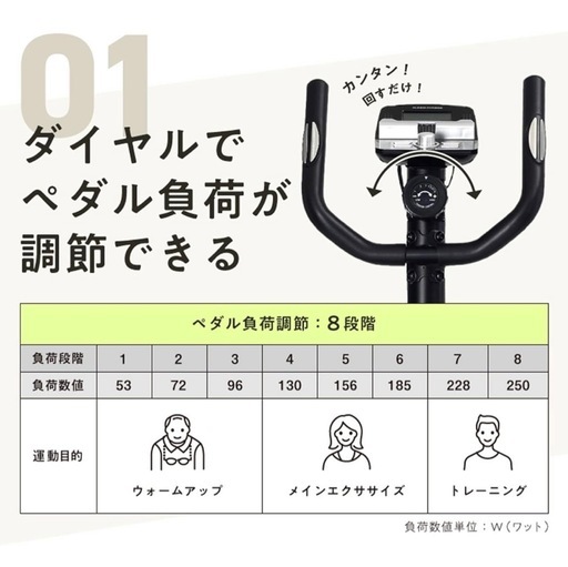アルインコ(ALINCO) クロストレーナー 8段階負荷 体力評価機能 心拍測定 タブレットトレー付 キャスター付 有酸素運動 家庭用トレックトレーナー AFC1000 ブラック
