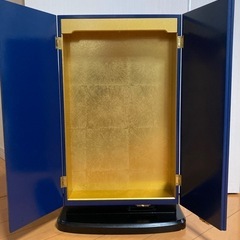 コンパクトお仏壇・お厨子・ブルーの画像