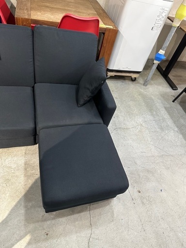 【3人掛けソファーオットマン付き】【管理番号12609】