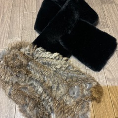 ラビットファーとフワフワマフラー