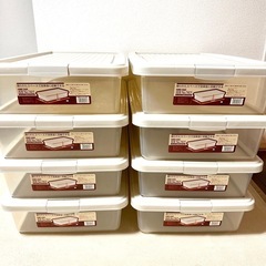 衣装ケース　浅型　収納ボックス　8個セット