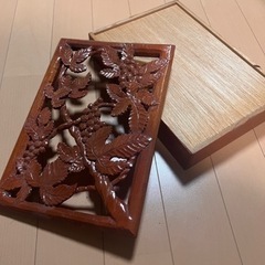 手作り道具箱 彫刻教室講師の作品　木箱の画像
