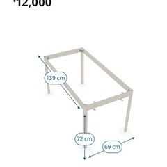 IKEA 未使用 テーブルの脚フレーム　グレー　の画像