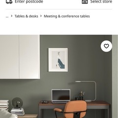 IKEA 未使用 テーブルの脚フレーム　グレー　の画像