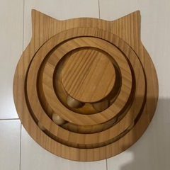 ねこのおもちゃ　木製ボール盤の画像