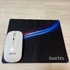 【美品】DeliToo 無線マウス コンパクト 薄型  ワイヤレ...
