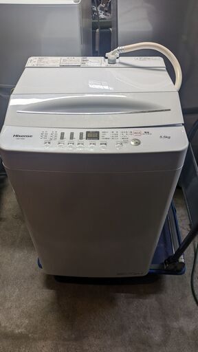 Hisense ハイセンス 5.5kg全自動洗濯機 HW-T55D 2022年製 洗濯板式ステンレス槽 風乾燥 槽洗浄