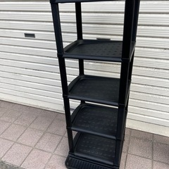 シューズラック　黒　プラスチックの画像