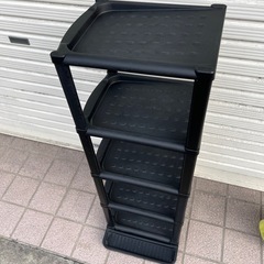 シューズラック　黒　プラスチックの画像