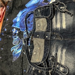 オーバーデニムパンツの画像