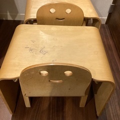 子供用　デスク　椅子　キッズチェア　木製　の画像