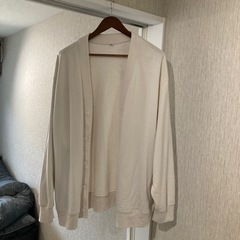 4XL 白　スウェットカーディガン　ユニクロ